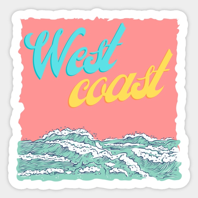 West Coast Sticker by Nada's corner